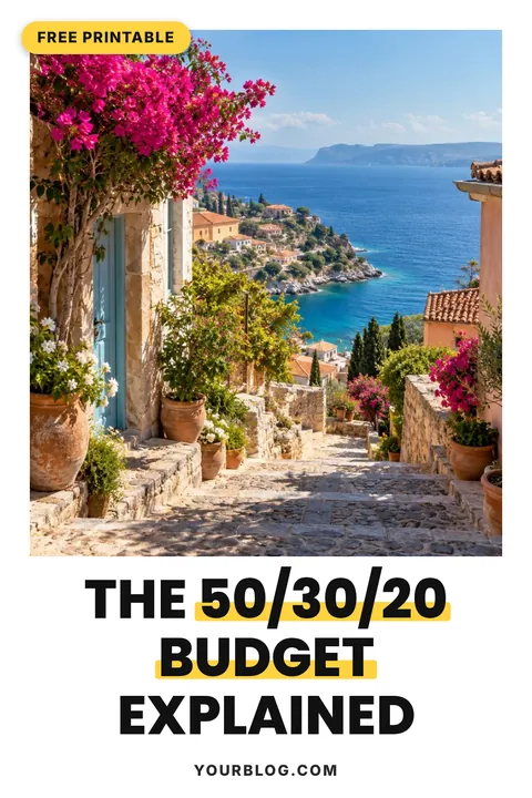 Budget printable Pinterest pin template for personal finance bloggers