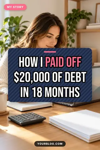 Debt story – free personal finance Pinterest pin template