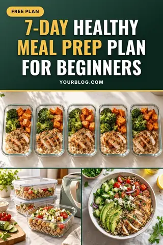 Meal prep – free food Pinterest pin template