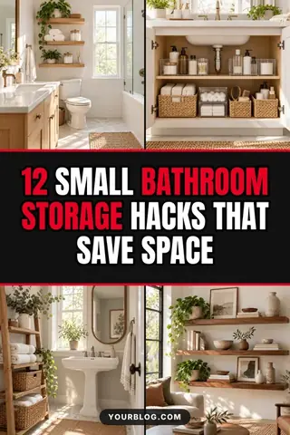 Storage hacks – free home decor Pinterest pin template
