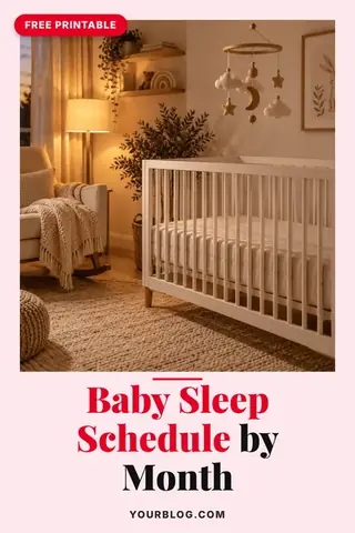 Sleep chart – free mom & parenting Pinterest pin template