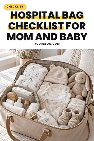 Checklist – free mom & parenting Pinterest pin template